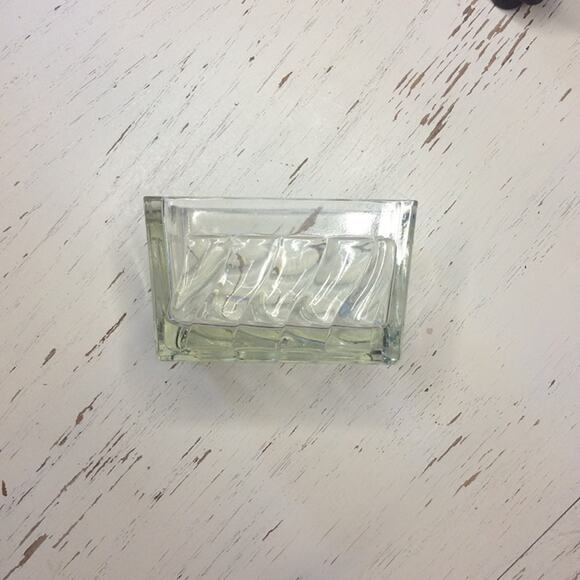 Vintage Clear Glass Sugar Packet Holder/Caddy Restaurantware - Picture 1 of 5